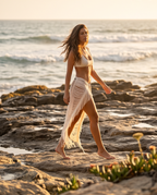 Laila Long Macramé Skirt